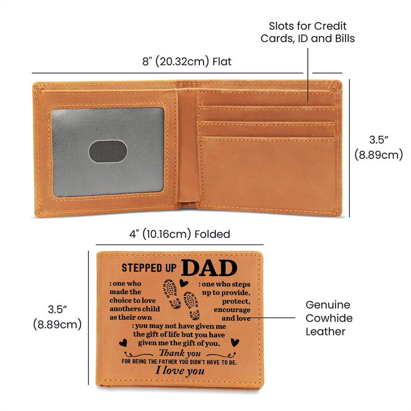 To My Stepdad Choice to Love – Leather Wallet